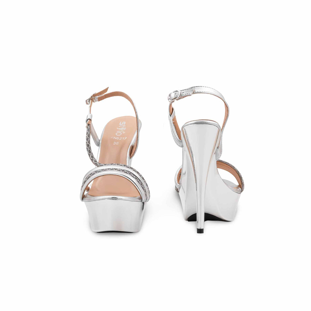 Silver Fancy Bridal Sandal FN6217