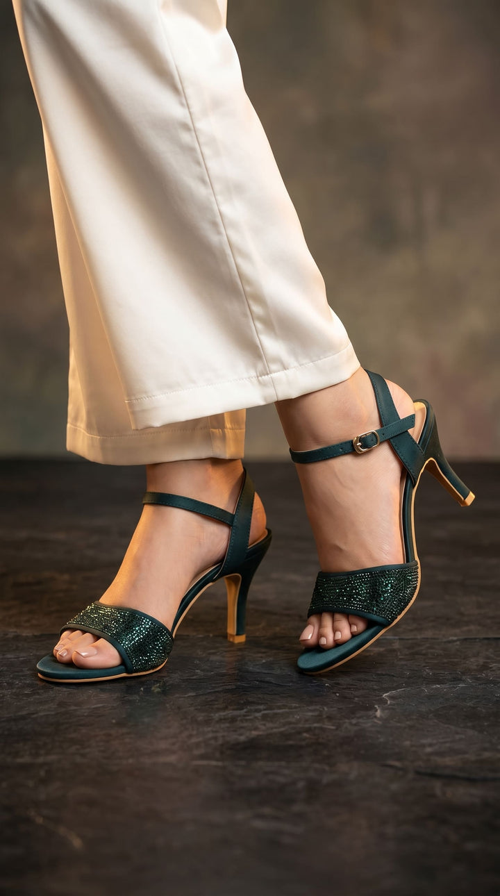 Green Fancy Sandal FN6227
