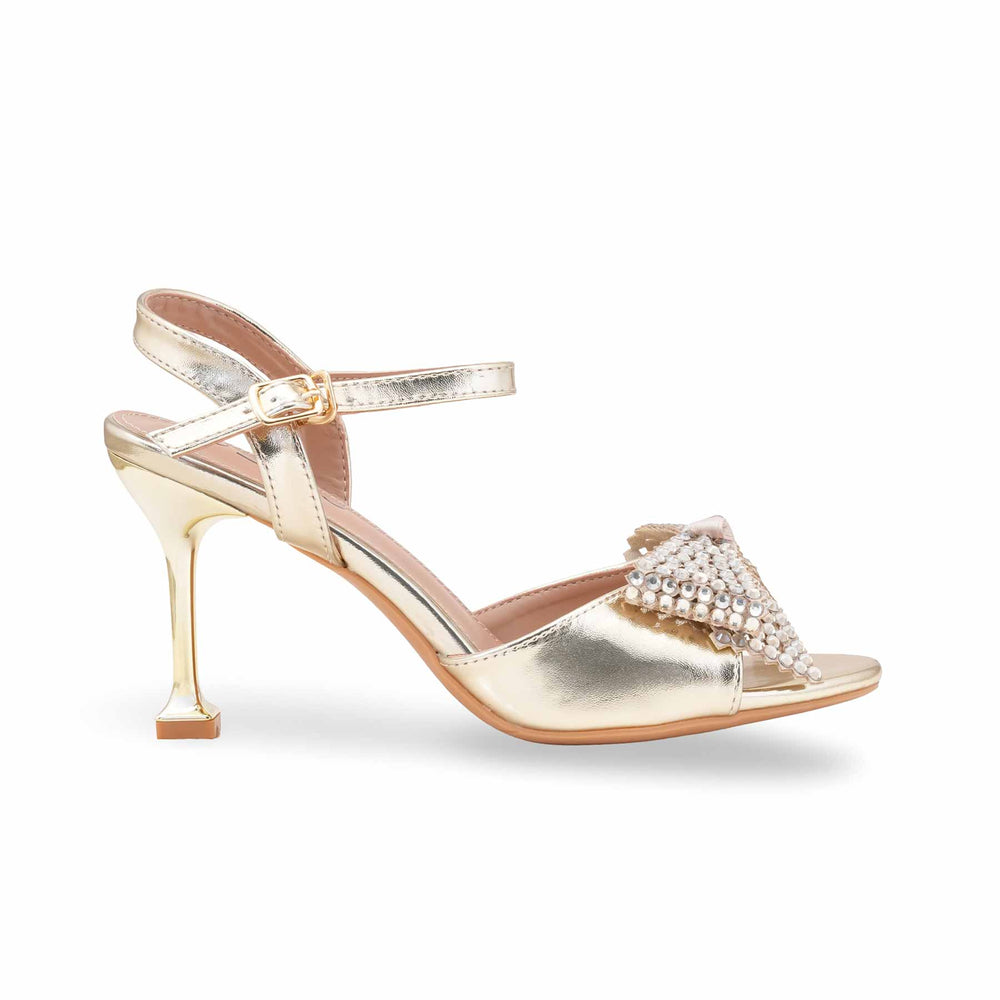 Golden Fancy Sandal For Women FN6236