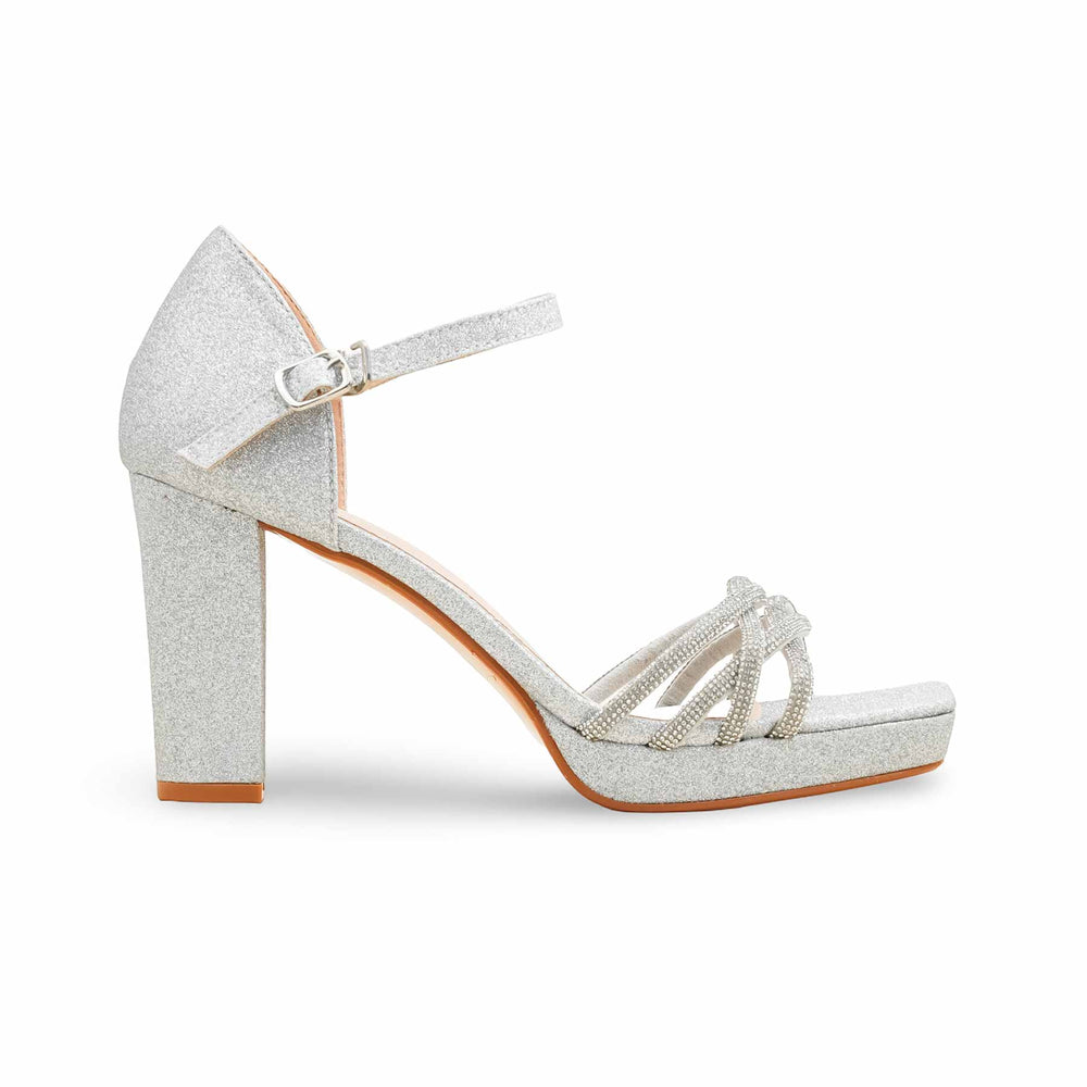 Silver Fancy Bridal Sandal FN6241