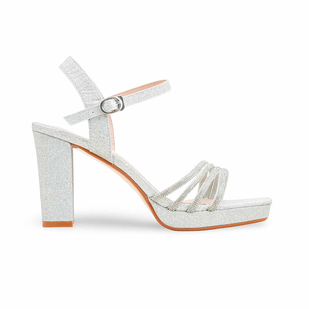 Silver Fancy Bridal Sandal FN6243