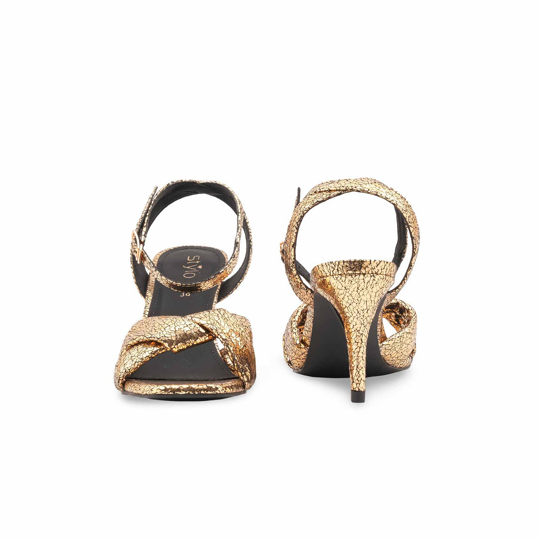 Golden Fancy Sandal For Women FN6253