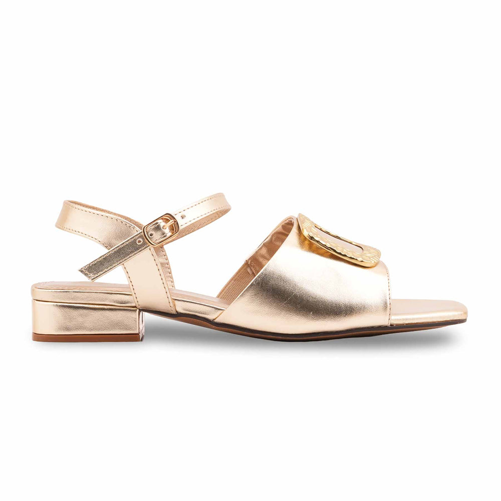 Golden Fancy Sandal For Women FN6260