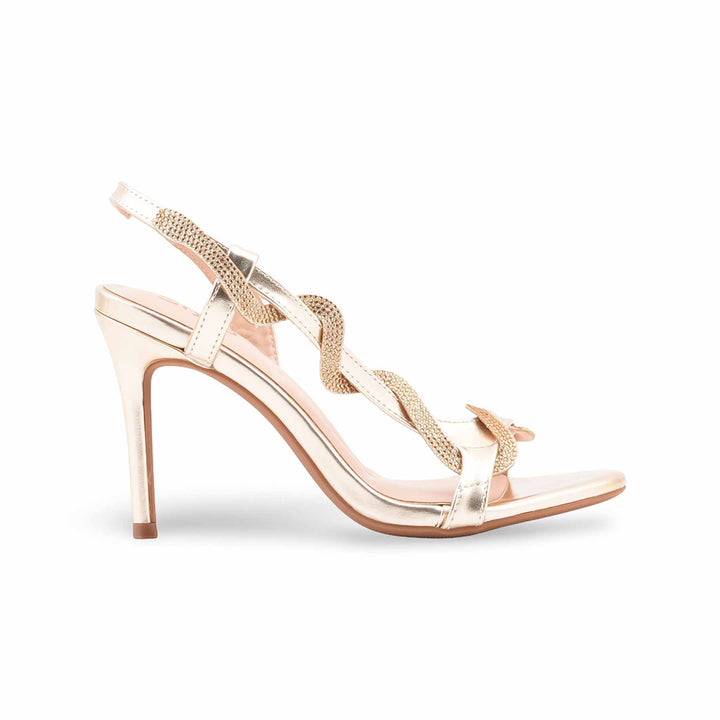Golden Fancy Sandal For Women FN6274