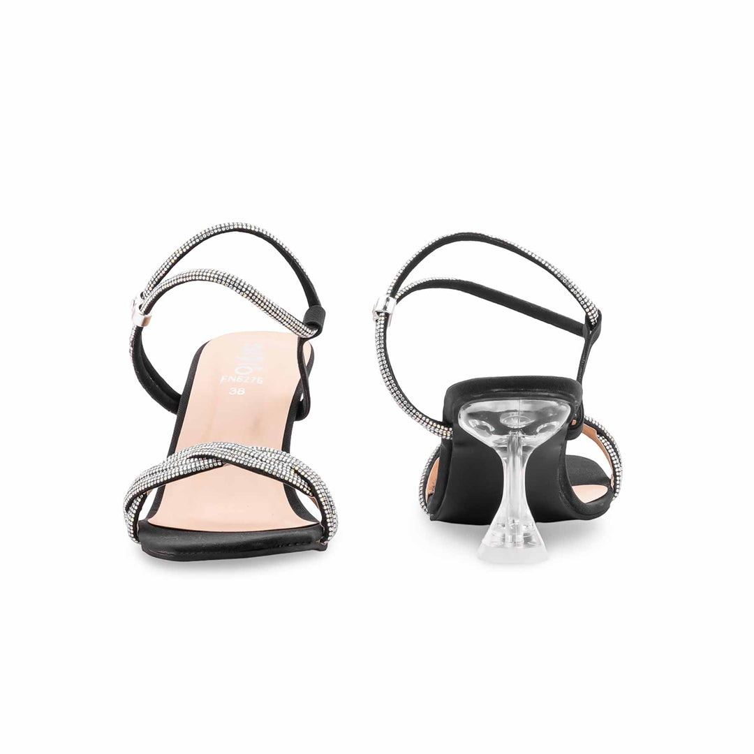 Black Fancy Women Sandal FN6276