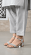 Silver Fancy Sandal For Ladies FN6279