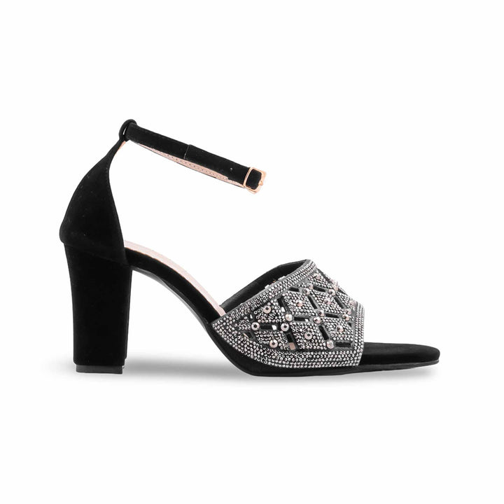 Black Fancy Sandal For Women FN6285