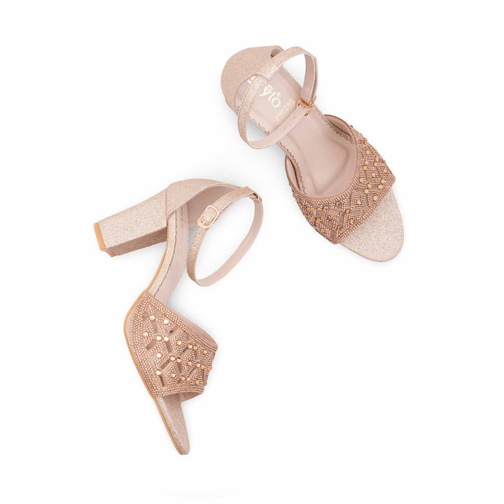 Golden Fancy Sandal For Women FN6285