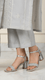 Silver Fancy Sandal For Women FN6289
