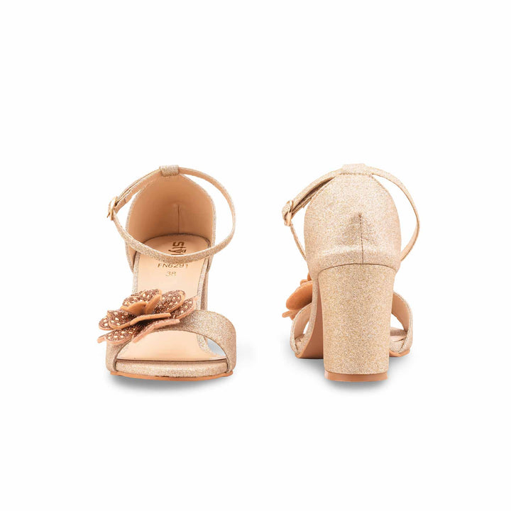 Golden Fancy Sandal For Women FN6291