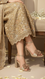 Golden Fancy Sandal For Women FN6291