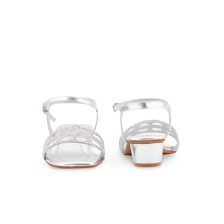 Silver Fancy Sandal For Ladies FN6298