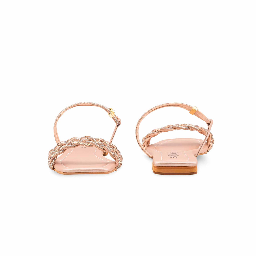 Peach Fancy Sandal For Women FN6306