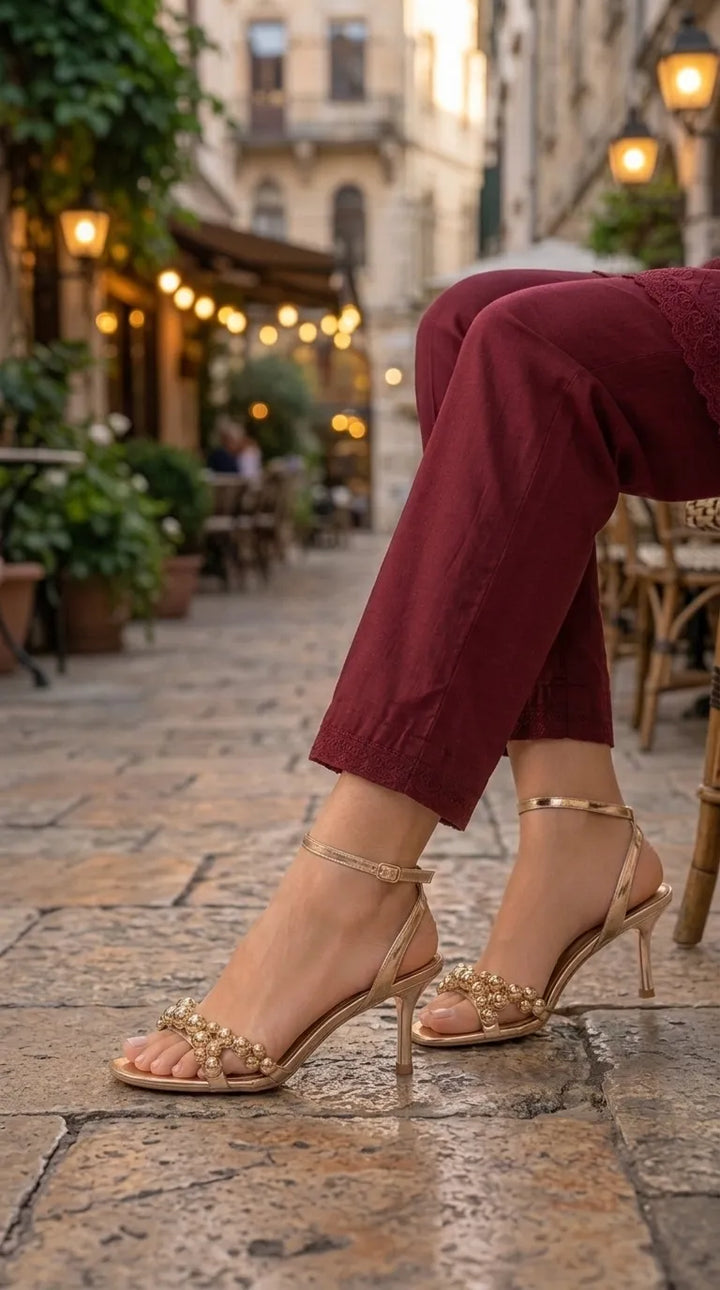 Champagne Fancy Bridal Sandal FN6338