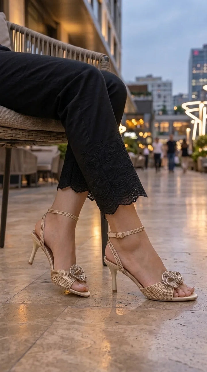 Beige Fancy Bridal Sandal FN6339