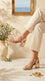 Golden Fancy Sandal For Women FN6390
