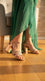 Peach Fancy Sandal For Women FN6446