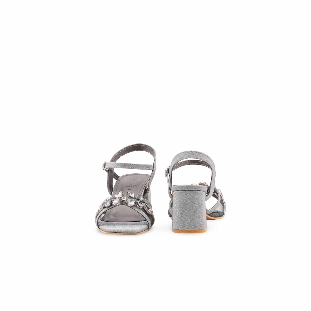 Grey Fancy Sandal For Women FN6465