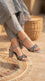 Grey Fancy Sandal For Women FN6465