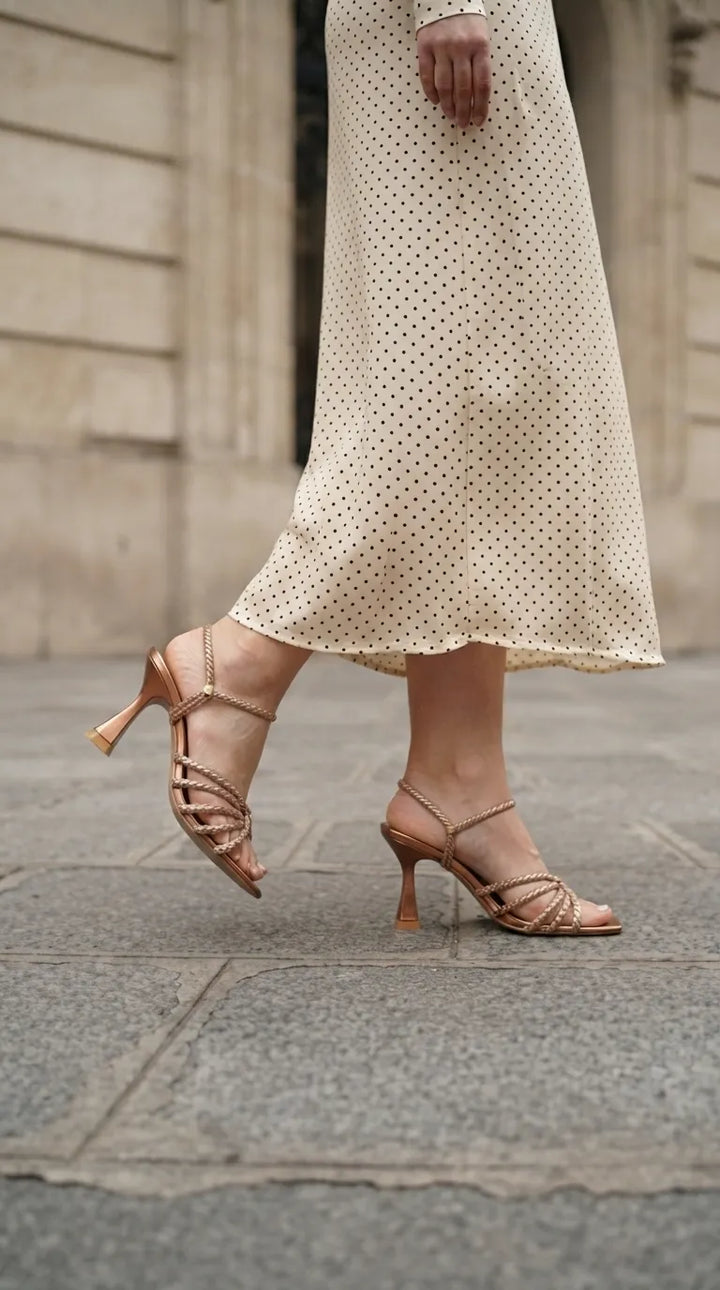 Copper Fancy Sandal For Women FN6466