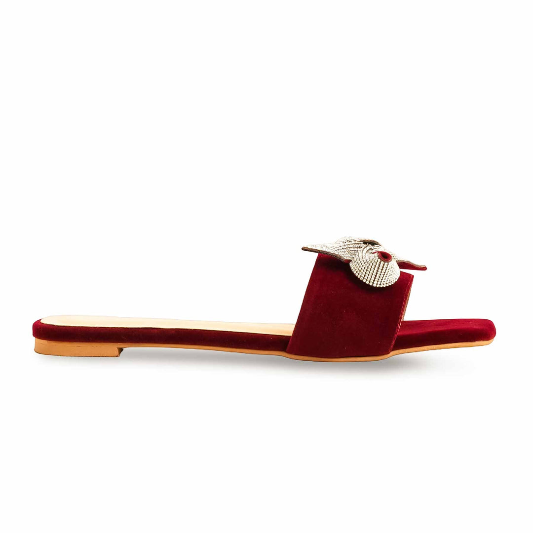 Maroon Fancy Chappal FN7881