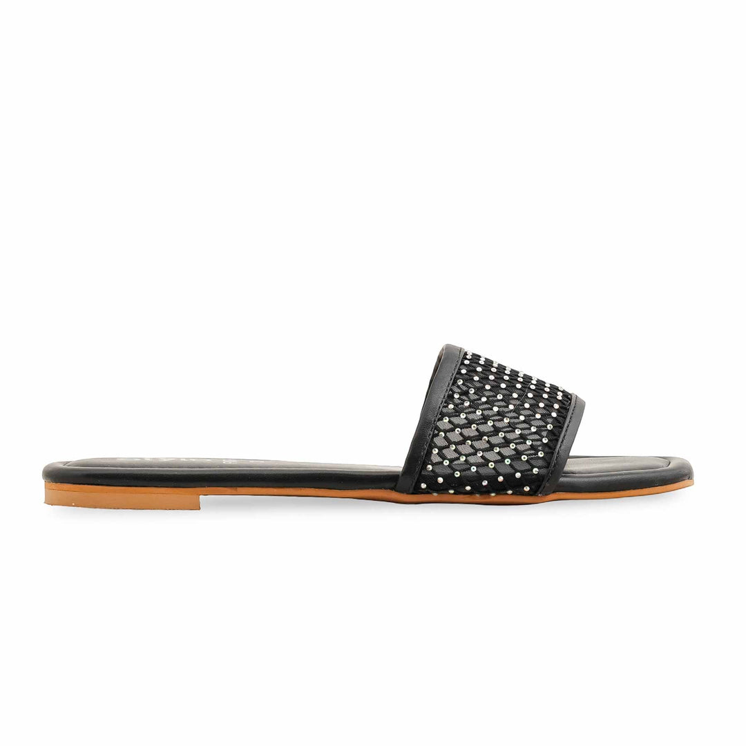 Black Fancy Slipper For Women FN7906