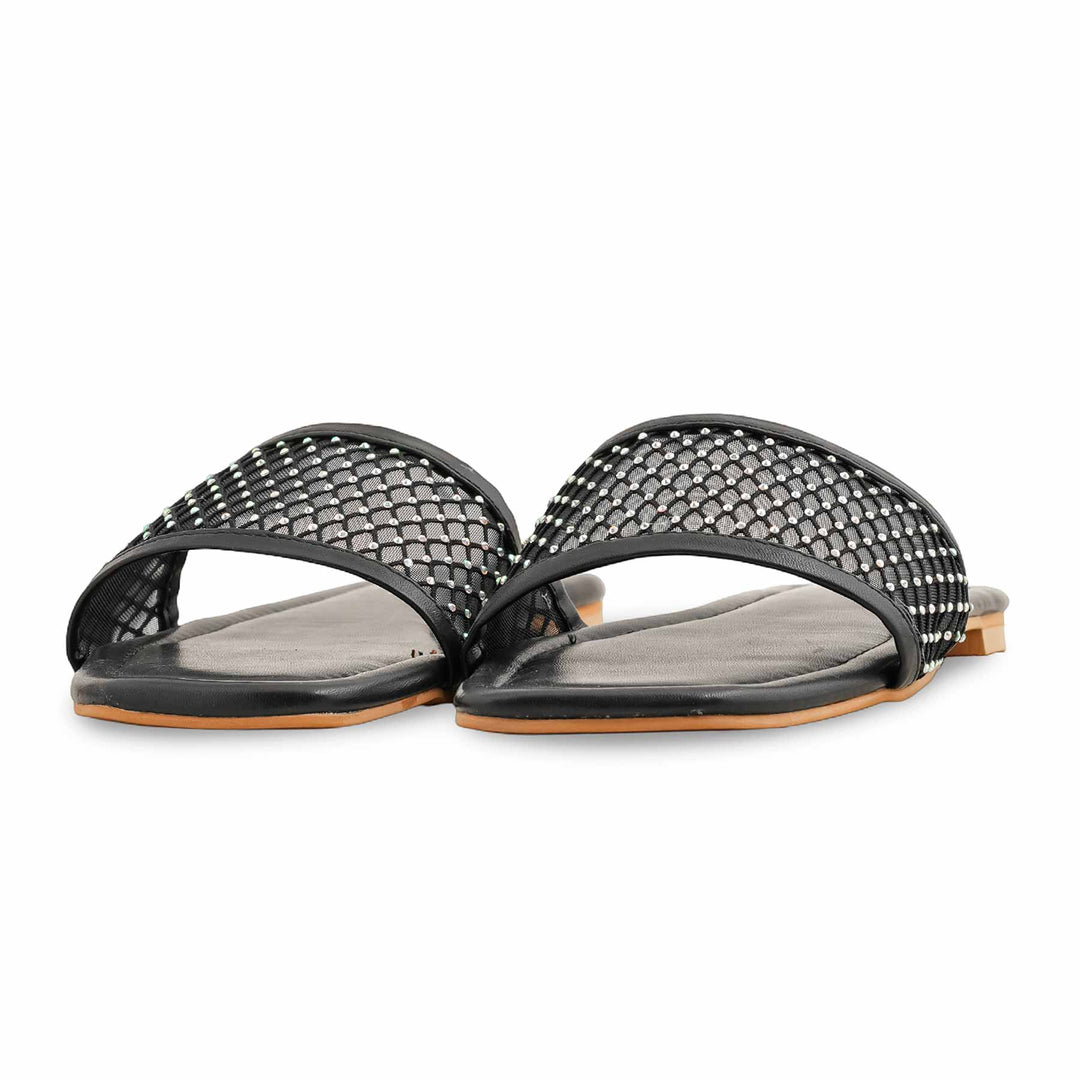 Black Fancy Slipper For Women FN7906