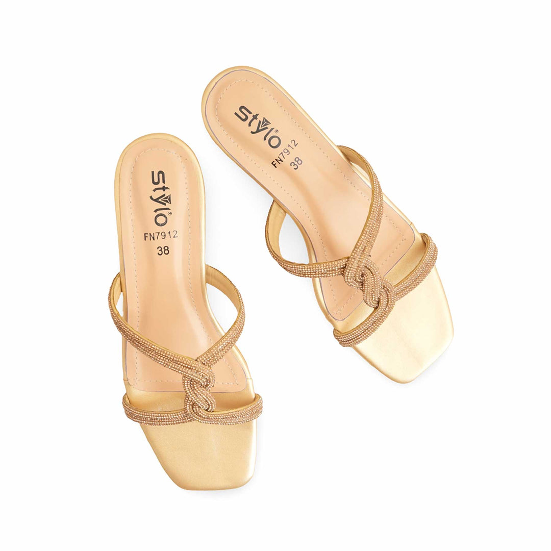 Golden Fancy Slipper For Women FN7912
