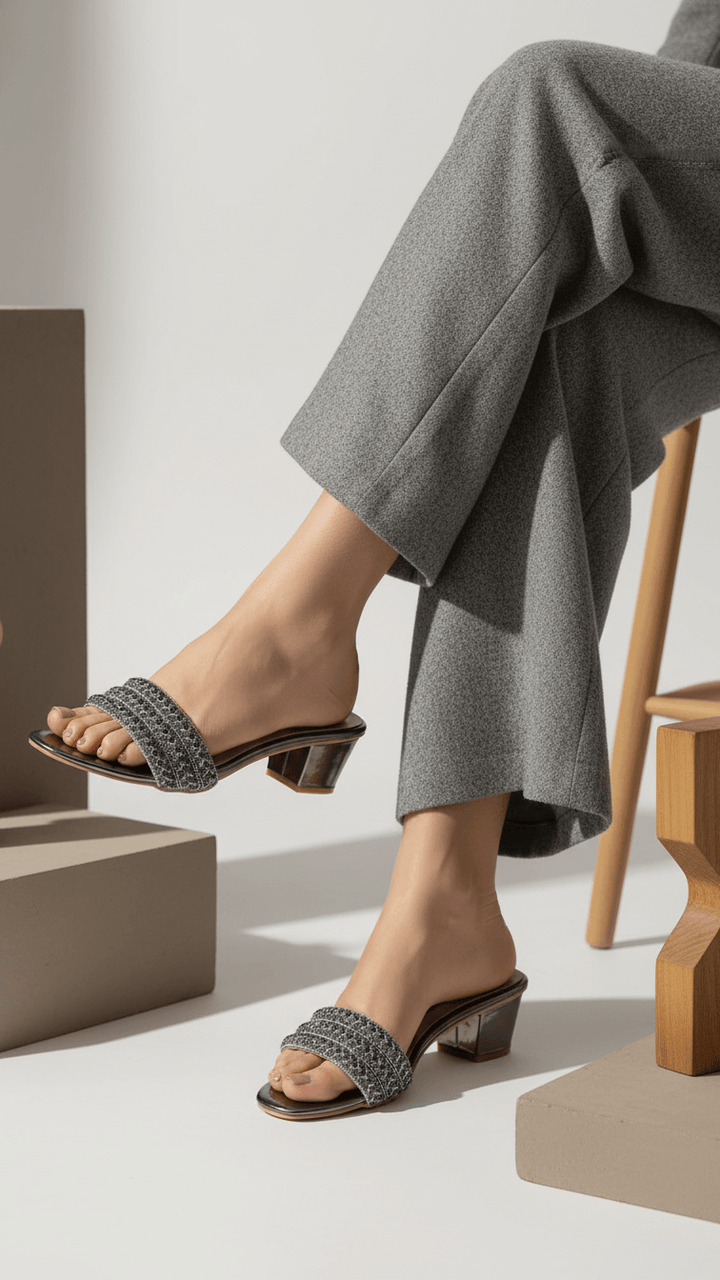 Grey Fancy Slipper FN7921