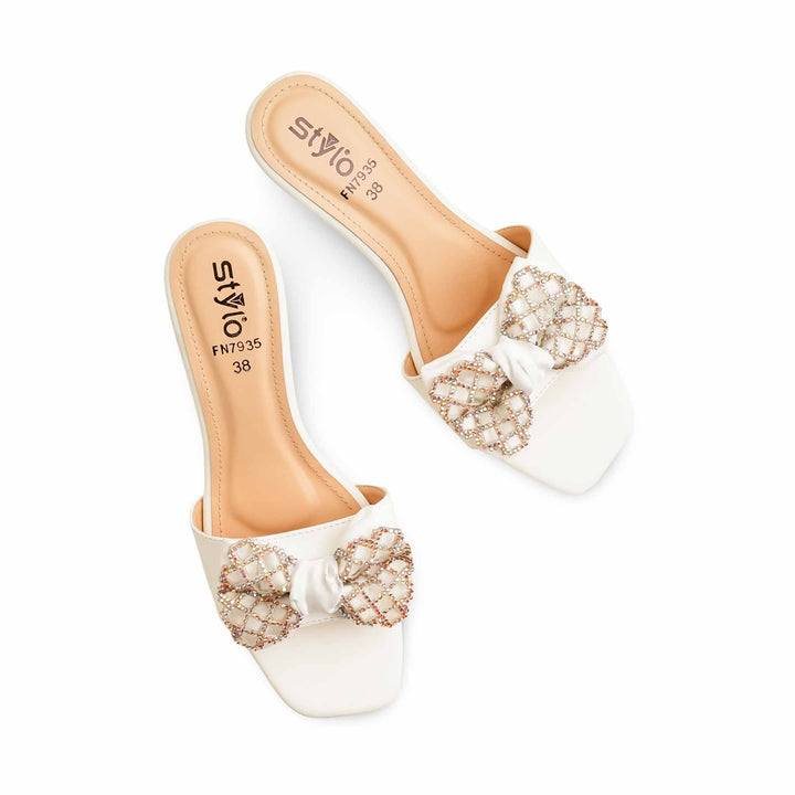 White Fancy Women Slipper FN7935