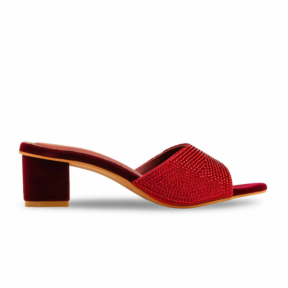 Maroon Fancy Slipper For Women FN7959