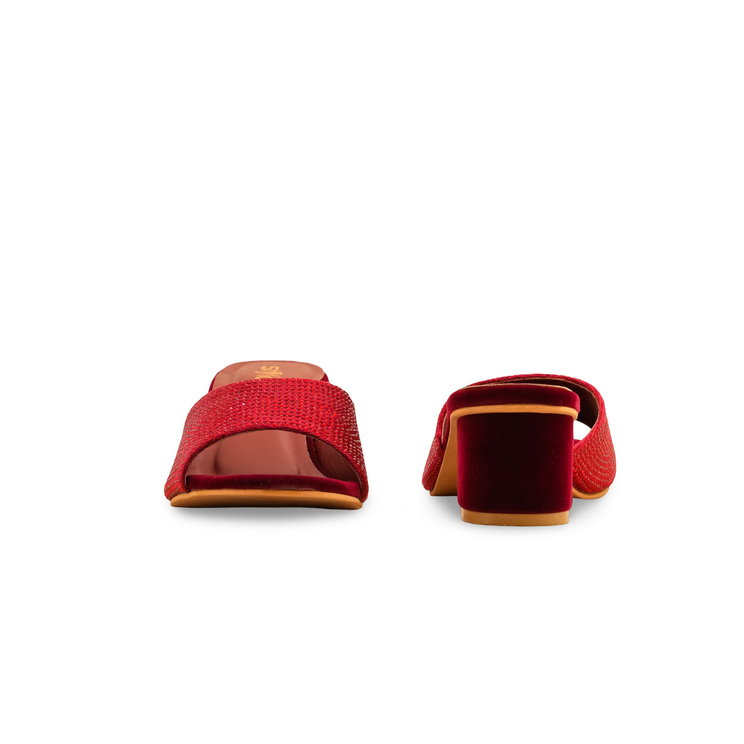 Maroon Fancy Slipper For Women FN7959