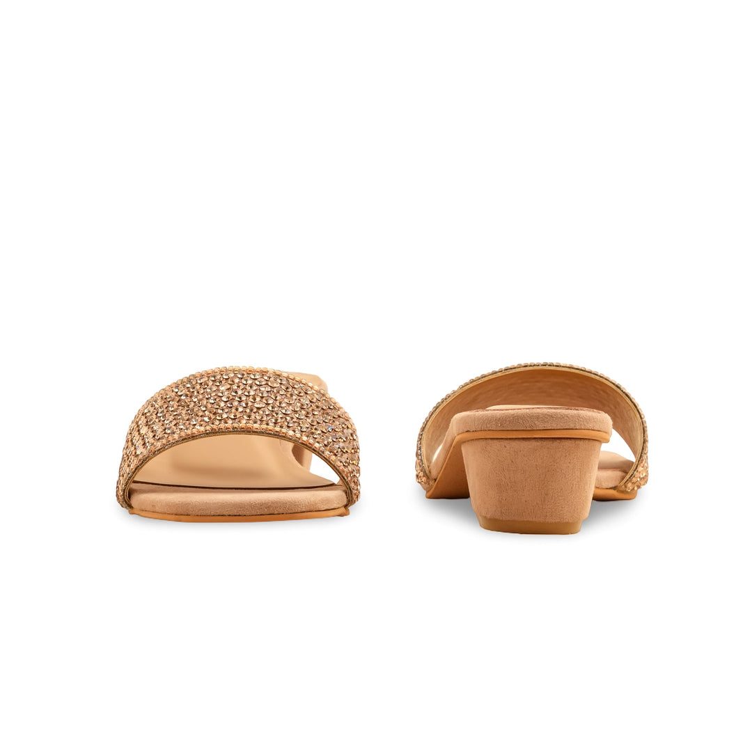 Golden Fancy Slipper For Women FN7960