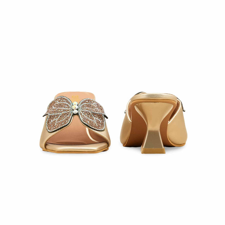 Golden Fancy Slipper For Women FN7974
