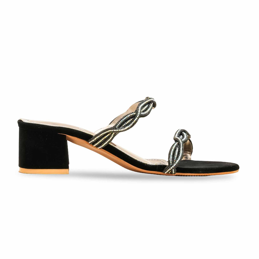 Black Fancy Slipper For Women FN7977