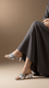 Silver Fancy Slipper For Women FN7978