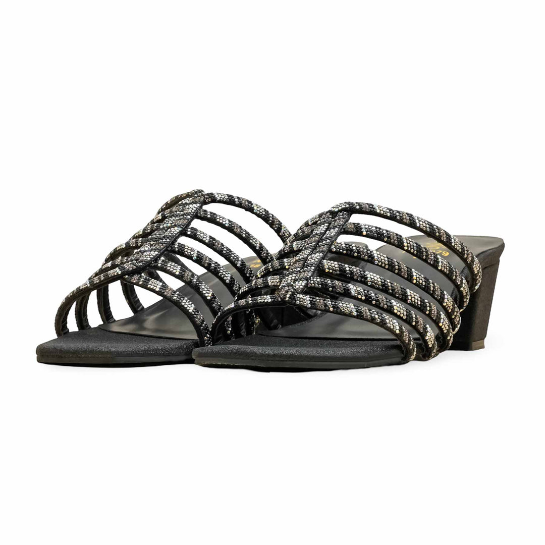 Black Fancy Slipper For Women FN7979