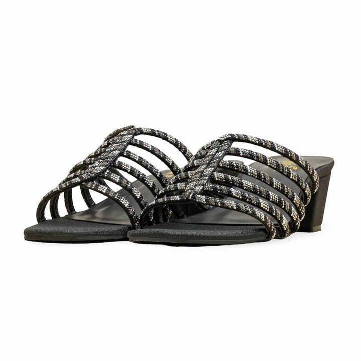 Black Fancy Slipper For Women FN7979