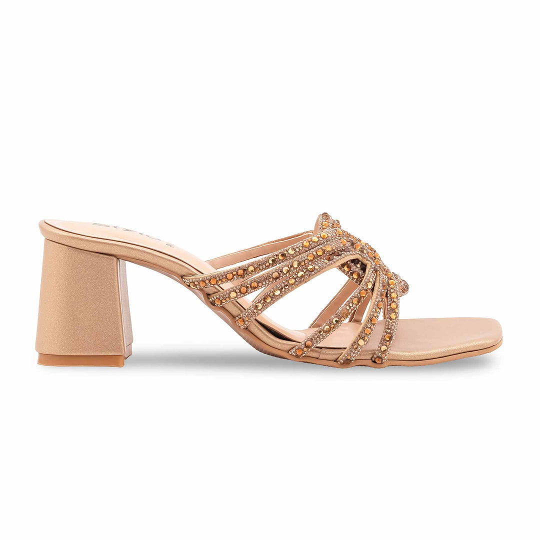 Golden Fancy Slipper For Ladies FN7987