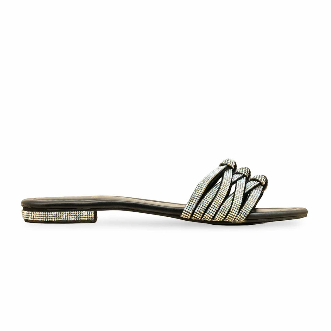 Black Fancy Slipper For Women FN7990