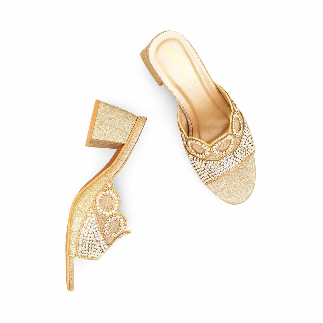 Golden Fancy Slipper For Women FN7993