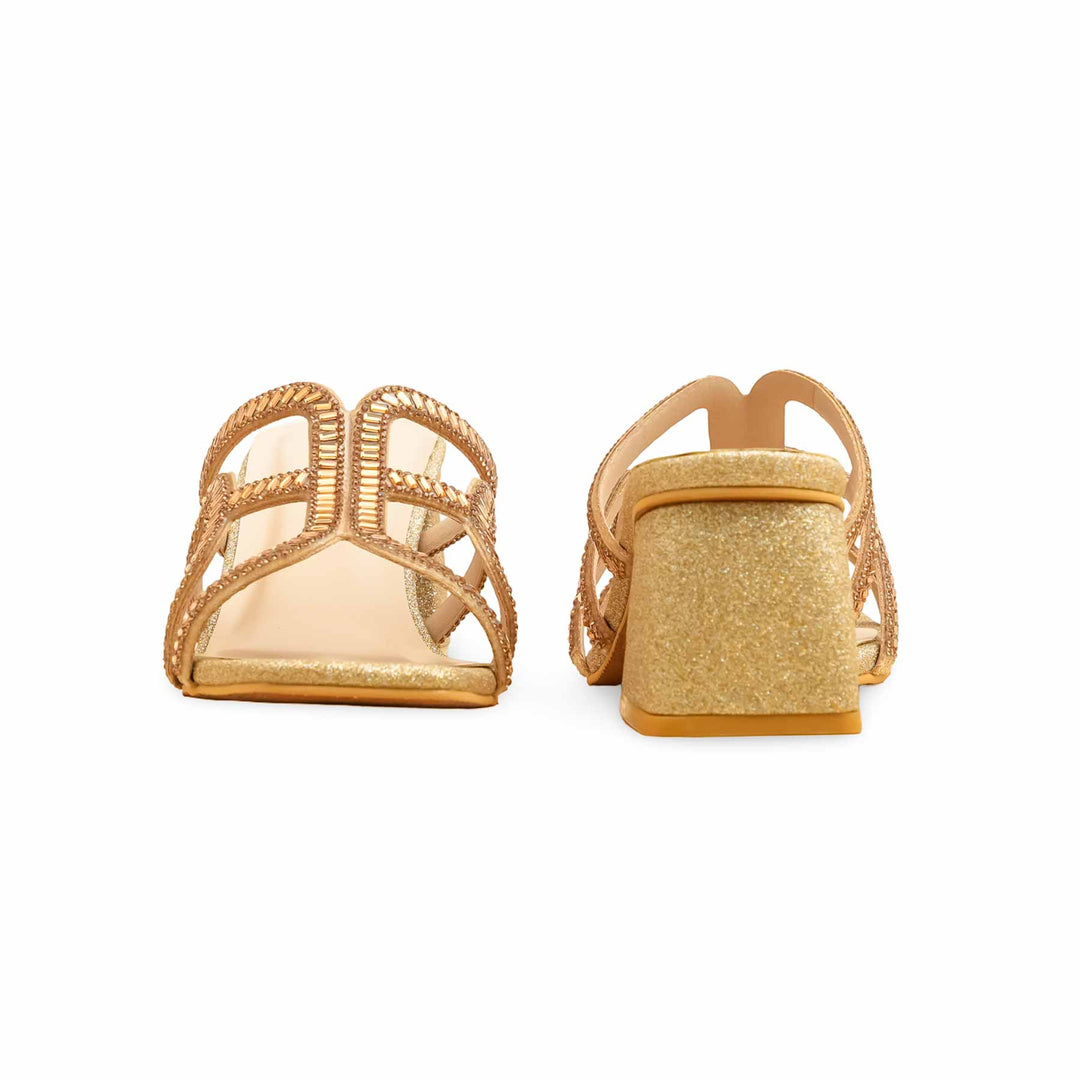 Golden Fancy Slipper For Ladies FN7994