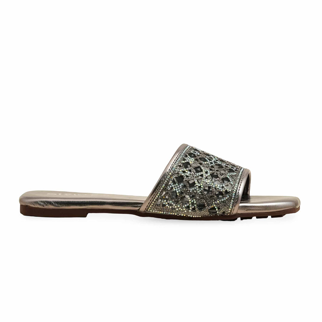 Grey Fancy Slipper For Ladies FN7997