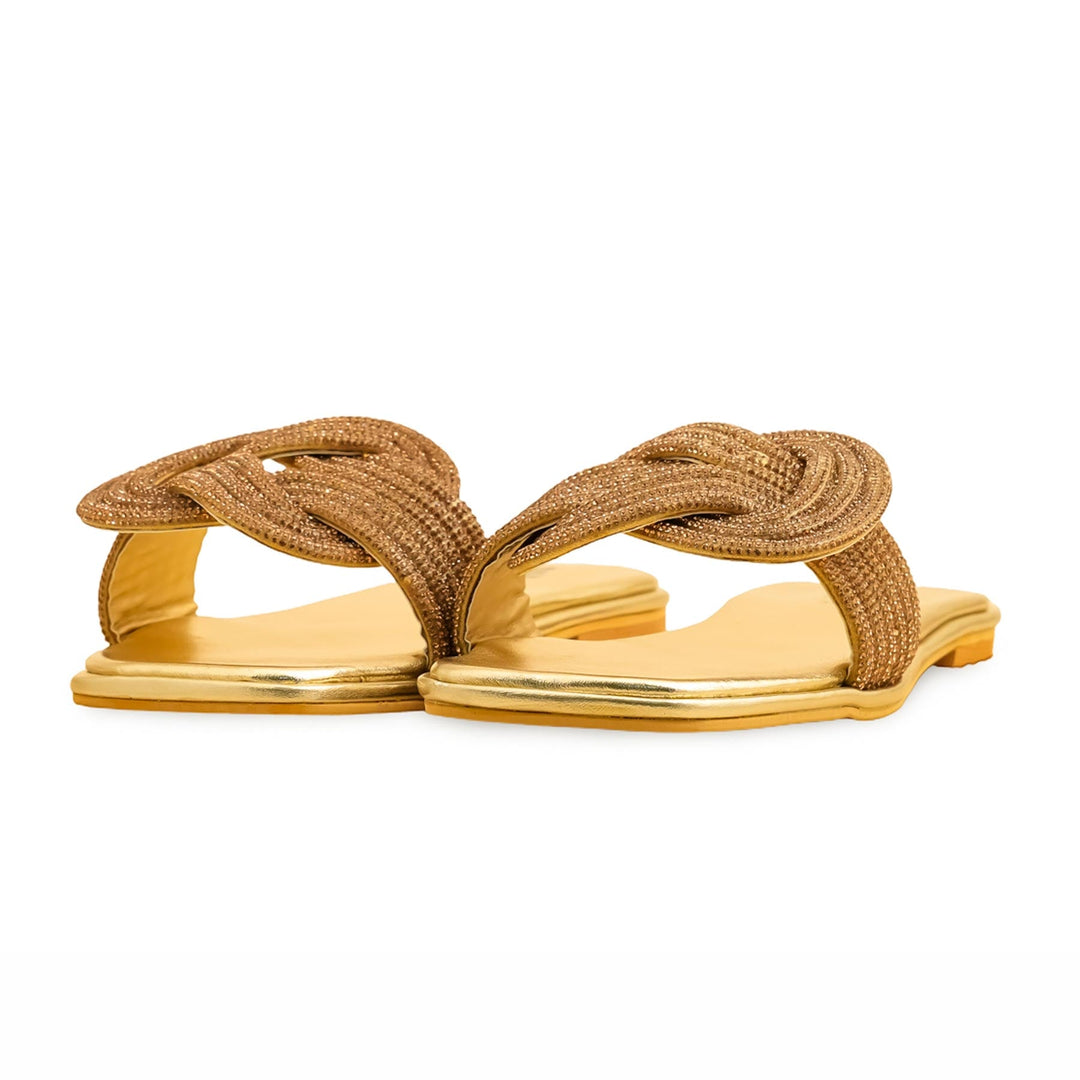 Golden Fancy Slipper For Ladies FN7998