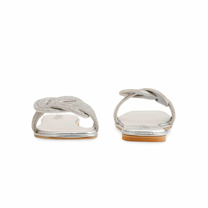 Silver Fancy Slipper For Ladies FN7998