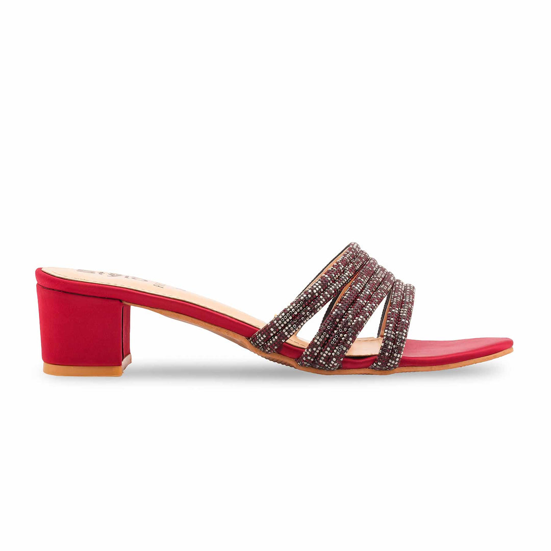 Maroon Fancy Slipper For Ladies FN8001