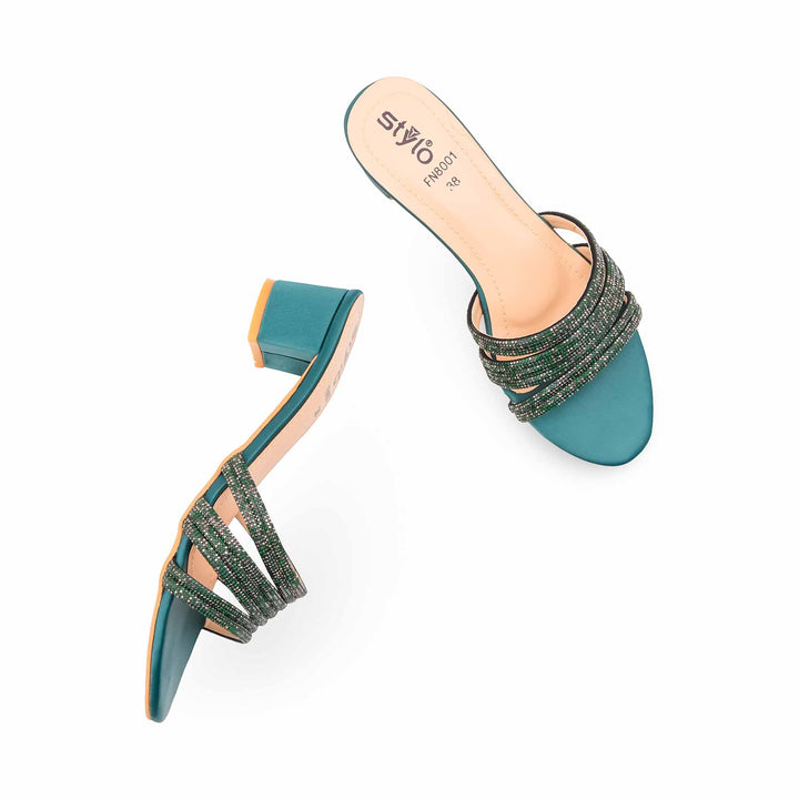 Green Fancy Slipper For Ladies FN8001