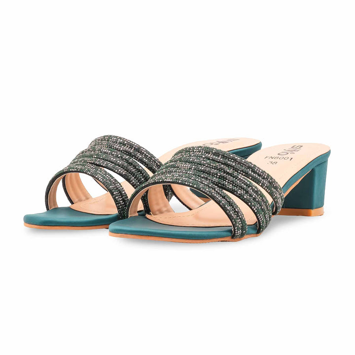 Green Fancy Slipper For Ladies FN8001