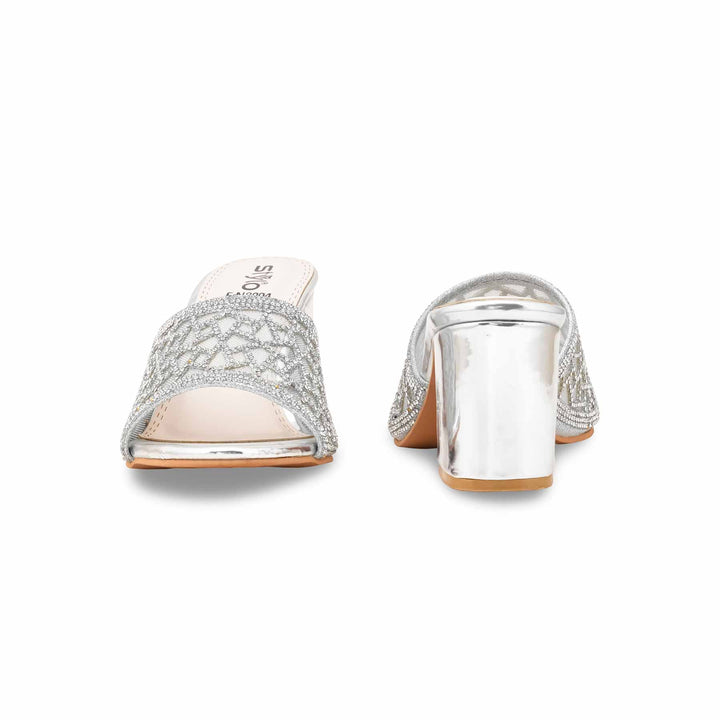 Silver Fancy Women Slipper FN8004