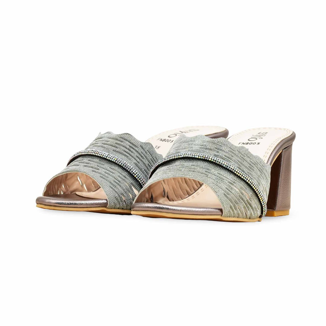 Grey Fancy Slipper For Ladies FN8005